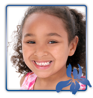 stock photo young african american girl with cure smile